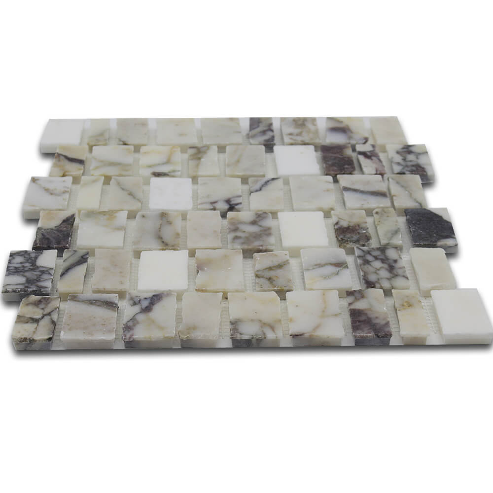 CALACATTA OLIVE: Calacatta Viola Marble Scarpa Mosaic (12"x12"x3/8" | honed | broken)