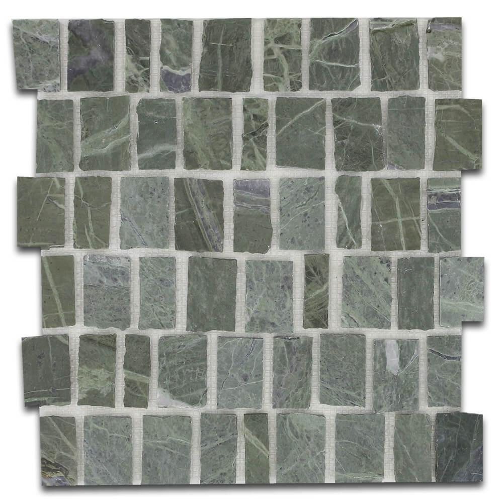 TEOS GREEN: Marble Scarpa Mosaic (12"x12"x3/8" | honed | broken)