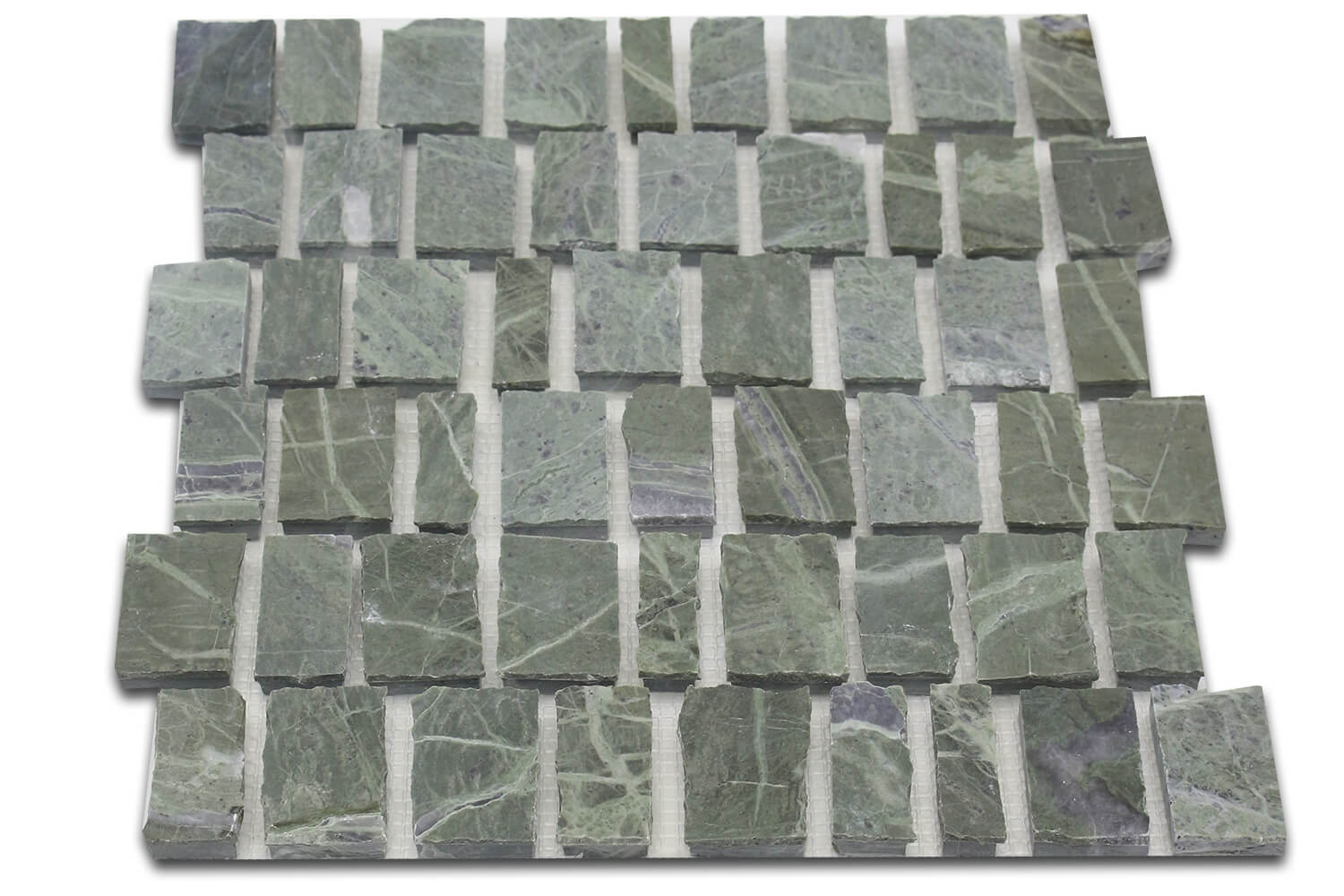 TEOS GREEN: Marble Scarpa Mosaic (12"x12"x3/8" | honed | broken)