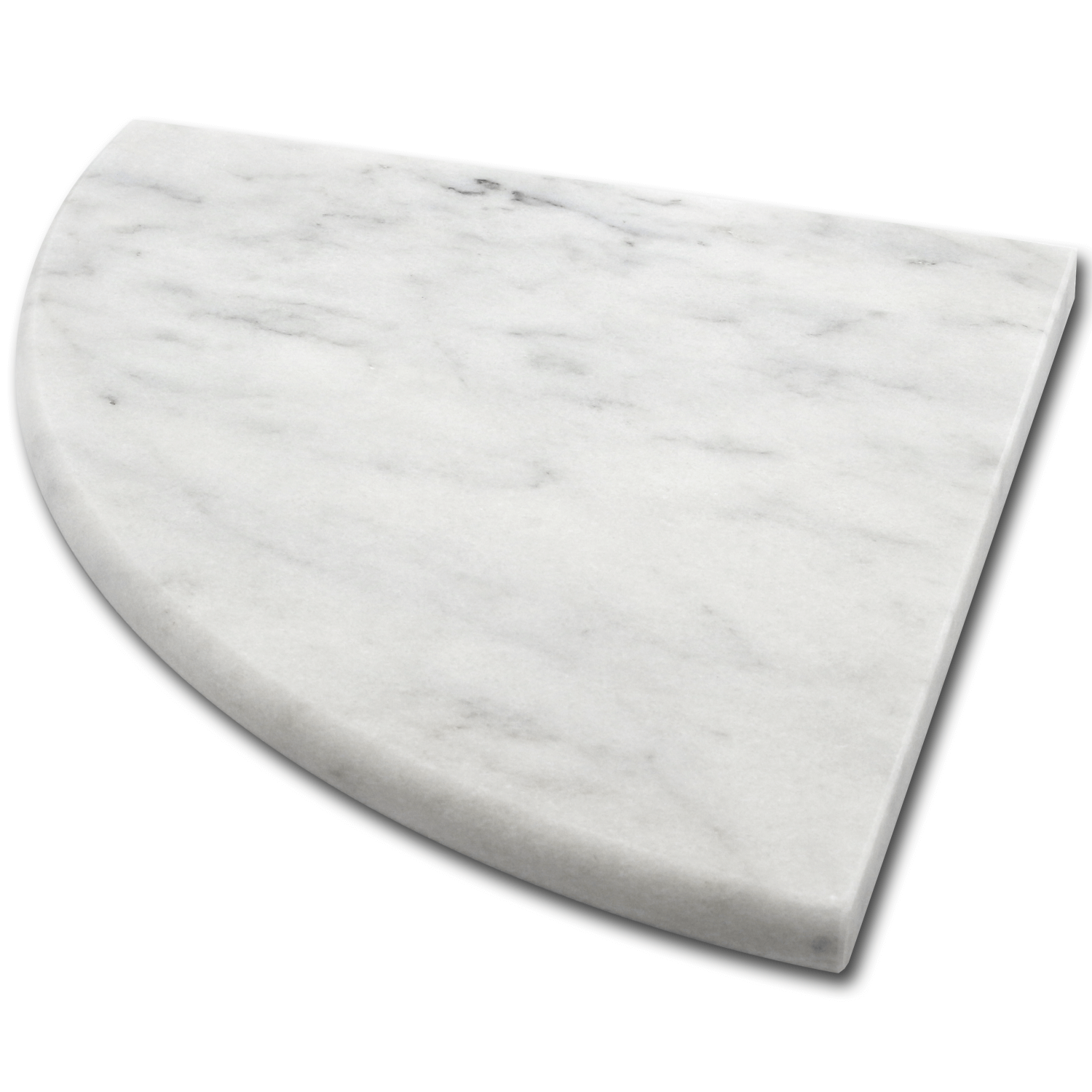 MILAS WHITE: Marble Shower Seat Tile Accessory (18"x1 1/4" | polished | rounded)