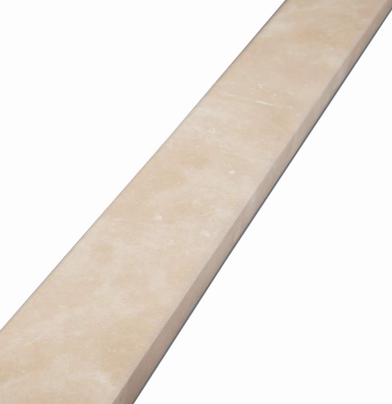 MEDIUM CLASSICO: Travertine Threshold Tile Accessory (2"x36"x1/2" | filled, honed | double bevel)