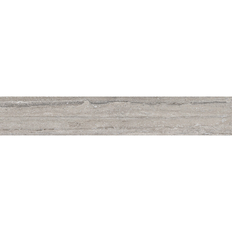 TREVI PORCELAIN: Grigio Al Contro Porcelain Sbn Single Long Bullnose (matte | 4"x24"x3/8" | straight cut)