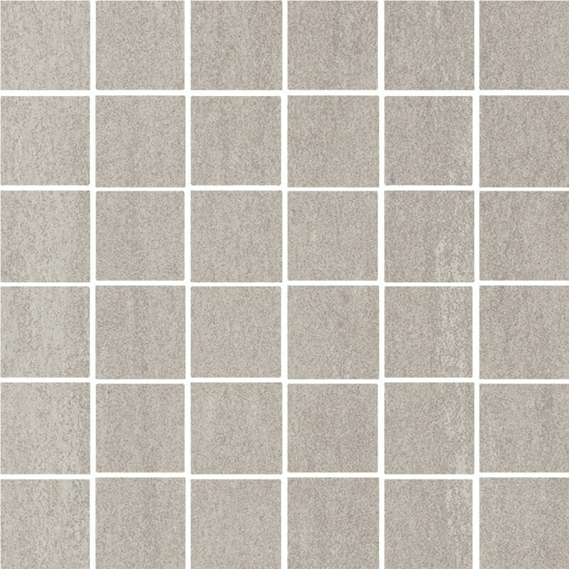 ATELIER PORCELAIN: Grey Light Concrete 2X2 Straight Stack Mosaic (honed | 12"x12"x5/16" | straight cut)