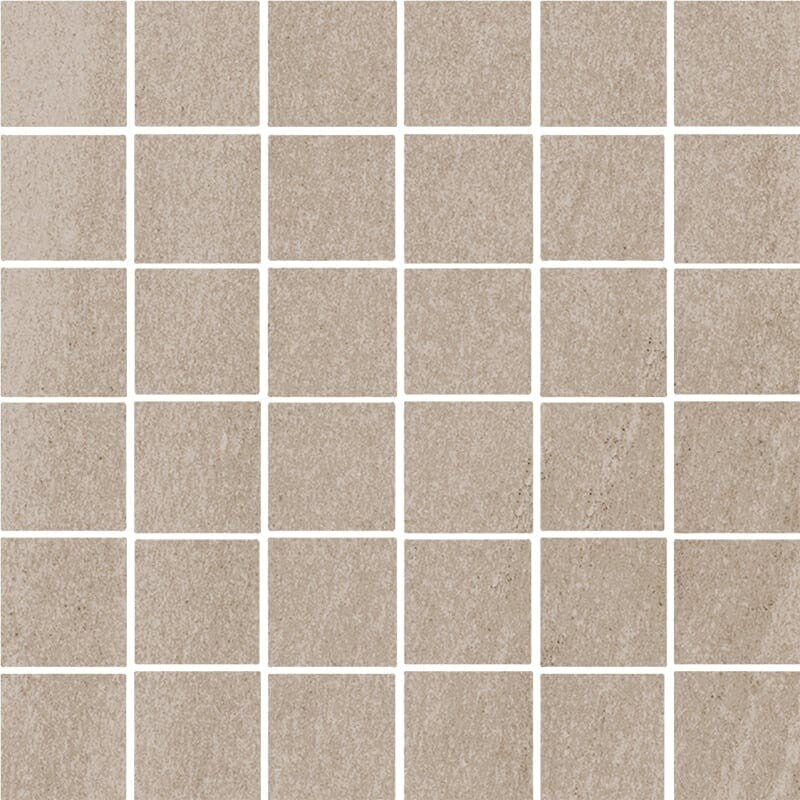 ATELIER PORCELAIN: Sand Concrete 2X2 Straight Stack Mosaic (honed | 12"x12"x5/16" | straight cut)