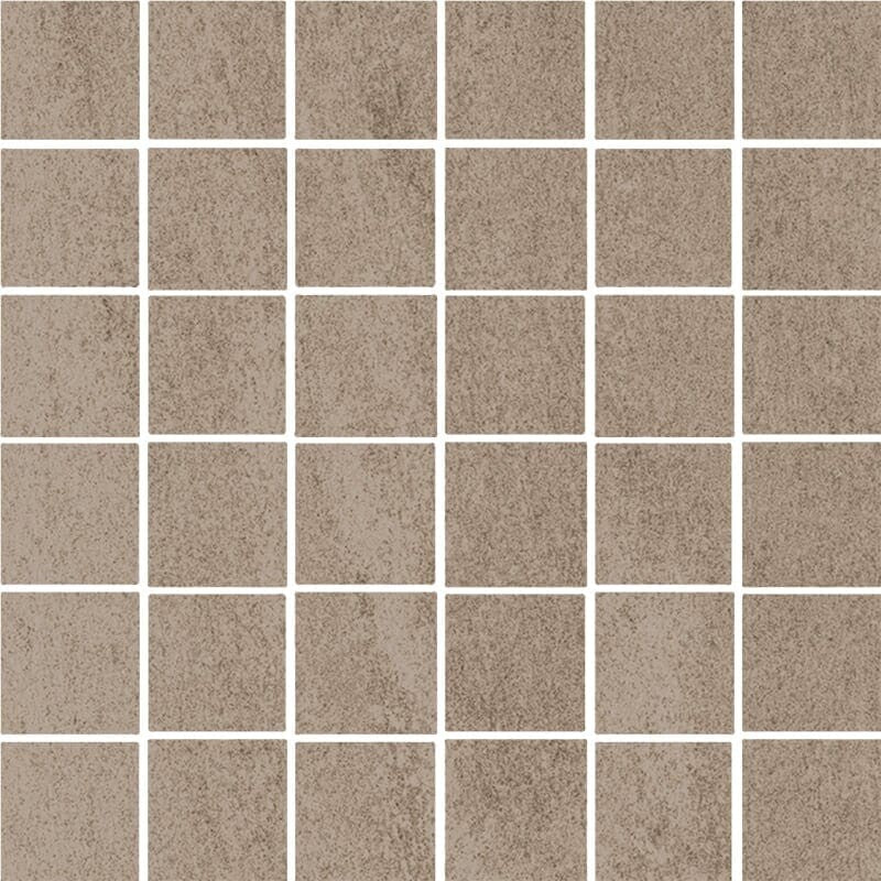 ATELIER PORCELAIN: Toupe Concrete 2X2 Straight Stack Mosaic (honed | 12"x12"x5/16" | straight cut)