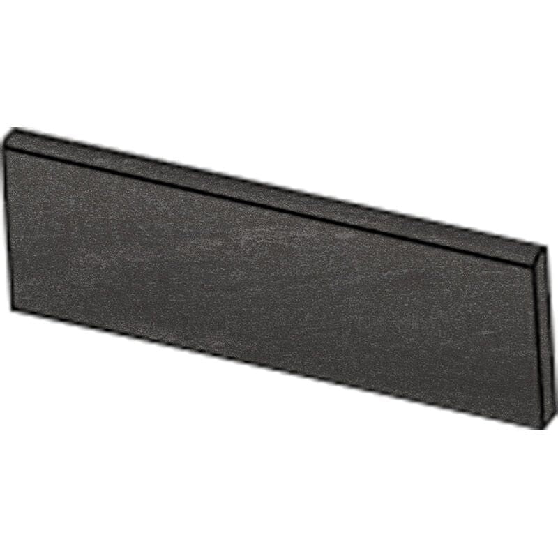 ATELIER PORCELAIN: Black Concrete Porcelain Sbn Single Long Bullnose (honed | 4"x24"x5/16" | straight cut)