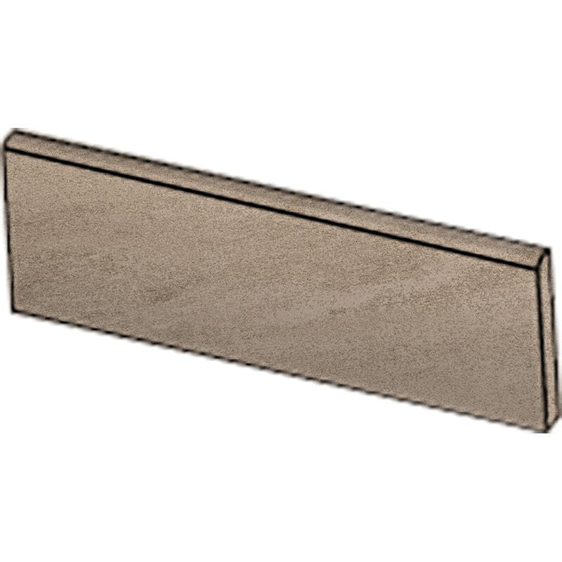 ATELIER PORCELAIN: Toupe Concrete Porcelain Sbn Single Long Bullnose (honed | 4"x24"x5/16" | straight cut)