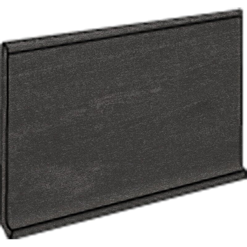 ATELIER PORCELAIN: Black Concrete Porcelain Cove Base (honed | 6"x12"x1/4" | straight cut)