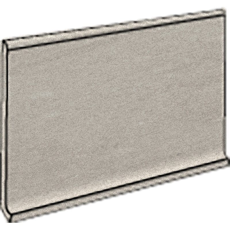 ATELIER PORCELAIN: Grey Light Concrete Porcelain Cove Base (honed | 6"x12"x1/4" | straight cut)