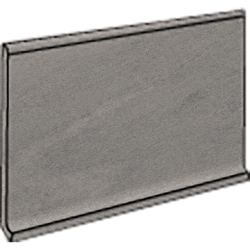 ATELIER PORCELAIN: Olive Grey Concrete Porcelain Cove Base (honed | 6"x12"x1/4" | straight cut)