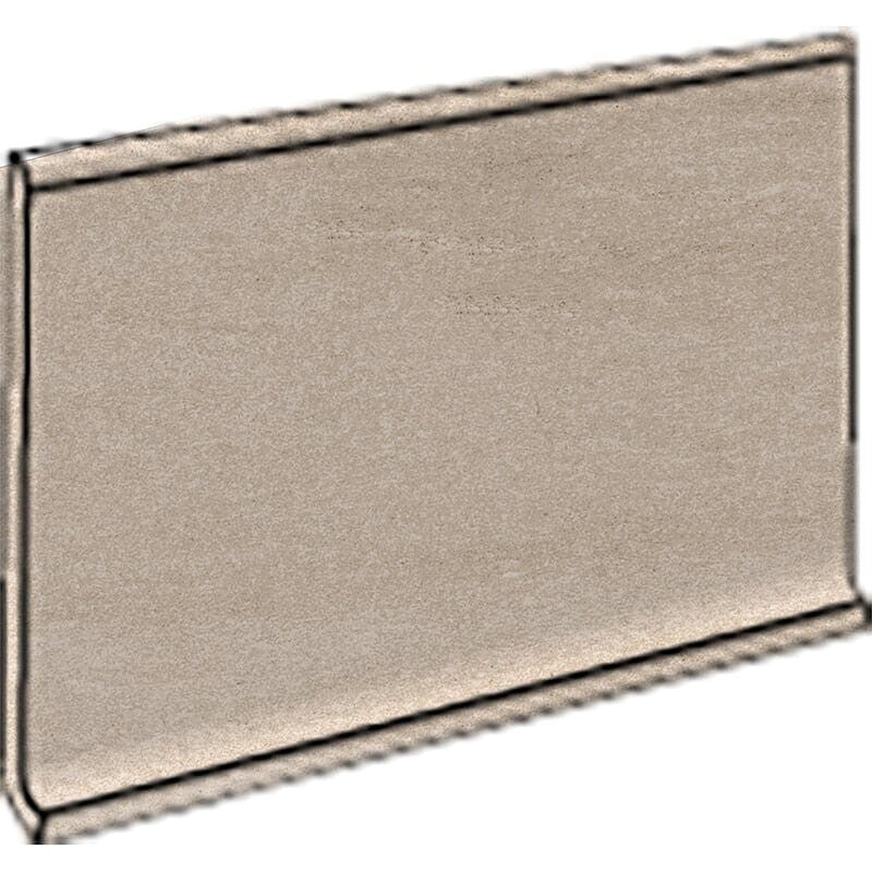 ATELIER PORCELAIN: Sand Concrete Porcelain Cove Base (honed | 6"x12"x1/4" | straight cut)