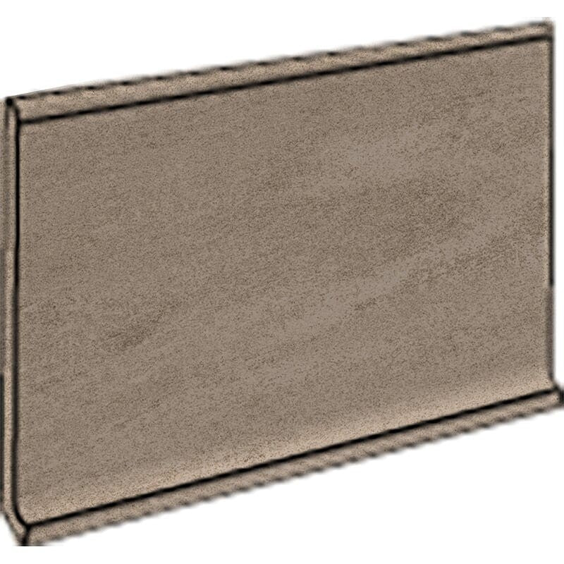 ATELIER PORCELAIN: Toupe Concrete Porcelain Cove Base (honed | 6"x12"x1/4" | straight cut)