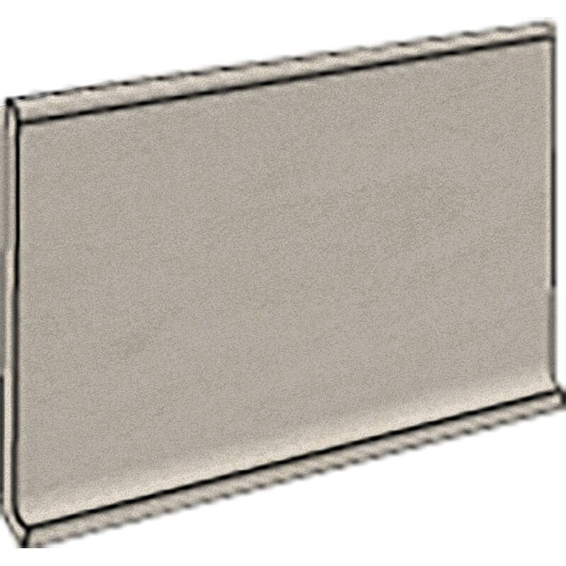 ATELIER PORCELAIN: White Concrete Porcelain Cove Base (honed | 6"x12"x1/4" | straight cut)