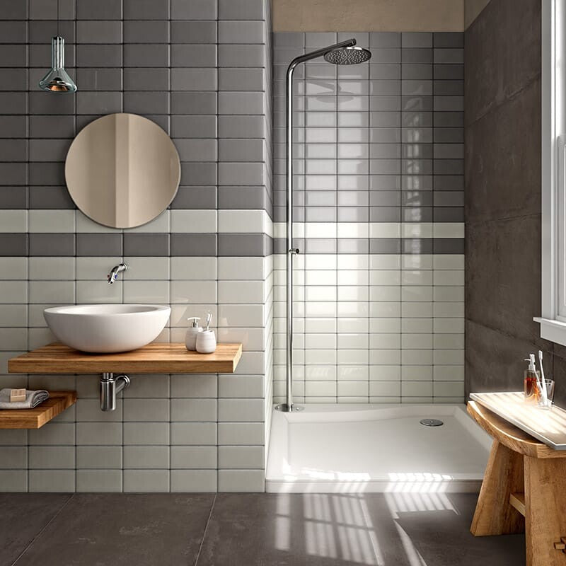 BELLA MURO CERAMIC: White Rectangle Field Tile (glossy | 4"x8"x9/32" | beveled)