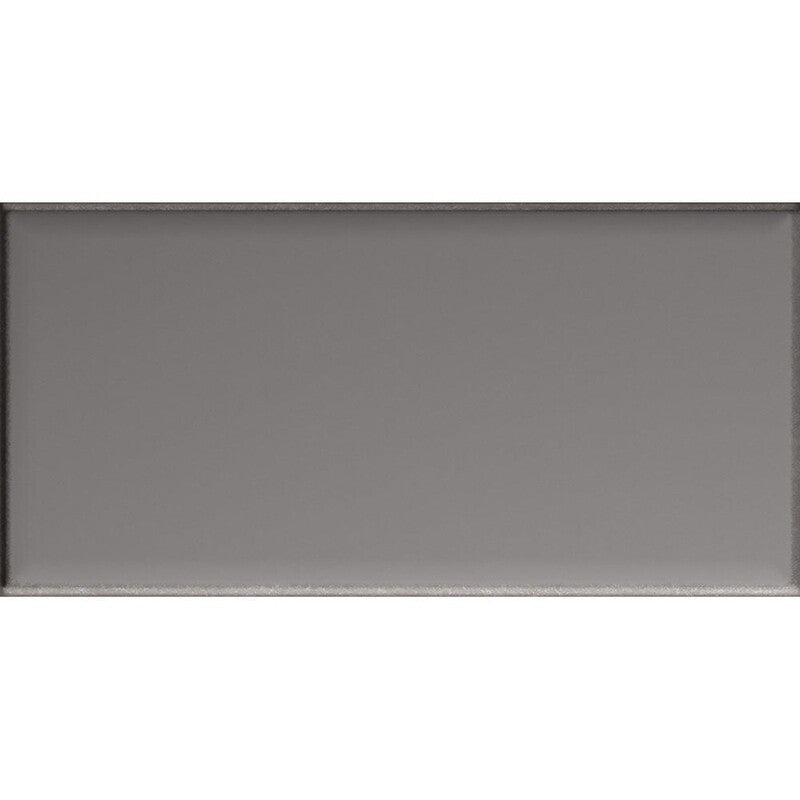 BELLA MURO CERAMIC: Grey Rectangle Field Tile (glossy | 4"x8"x9/32" | beveled)