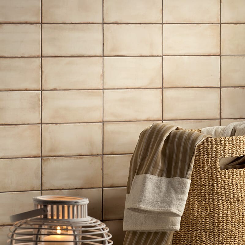 BELLA MURO CERAMIC: Beige Rectangle Field Tile (matte | 4"x8"x9/32" | beveled)