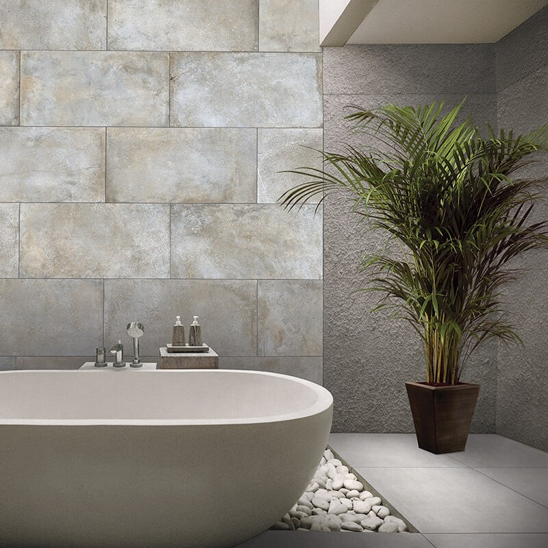 ATLAS PORCELAIN: Stockholm Greige Rectangle Field Tile (honed | 12"x24"x5/16")