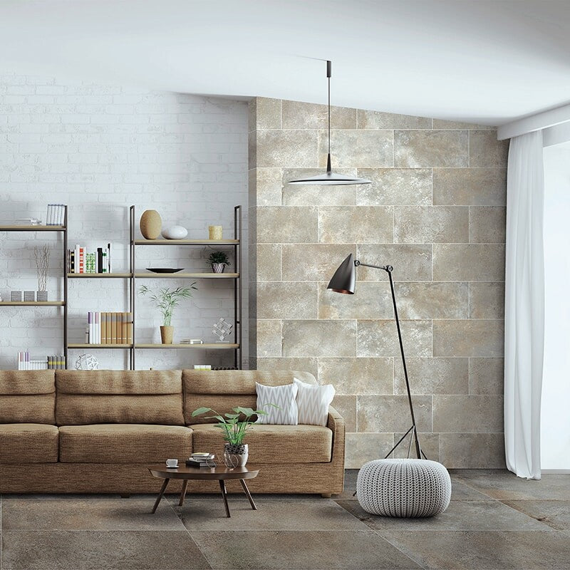 ATLAS PORCELAIN: Berlin Toupe Rectangle Field Tile (honed | 12"x24"x5/16")