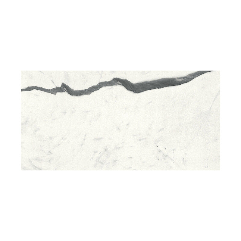 DREAMING PORCELAIN: Bianco Statuario Rectangle Field Tile (matte | 12"x24"x25/64" | straight cut)
