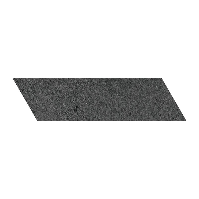 WATERFALL PORCELAIN: Dark Flow Stone Chevron Field Tile (natural | 6"x19"x39/64" | rectified)