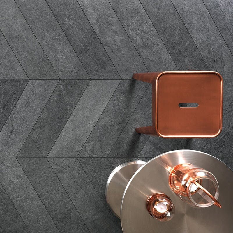 WATERFALL PORCELAIN: Flow Stone Chevron Field Tile (natural | 6"x19"x39/64" | rectified)