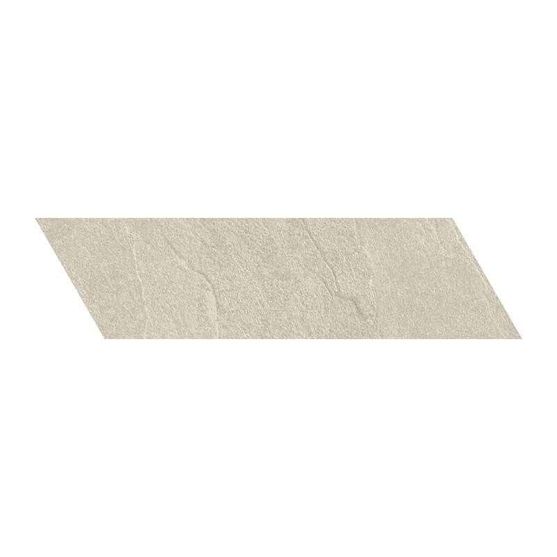 WATERFALL PORCELAIN: Ivory Flow Stone Chevron Field Tile (natural | 6"x19"x39/64" | rectified)