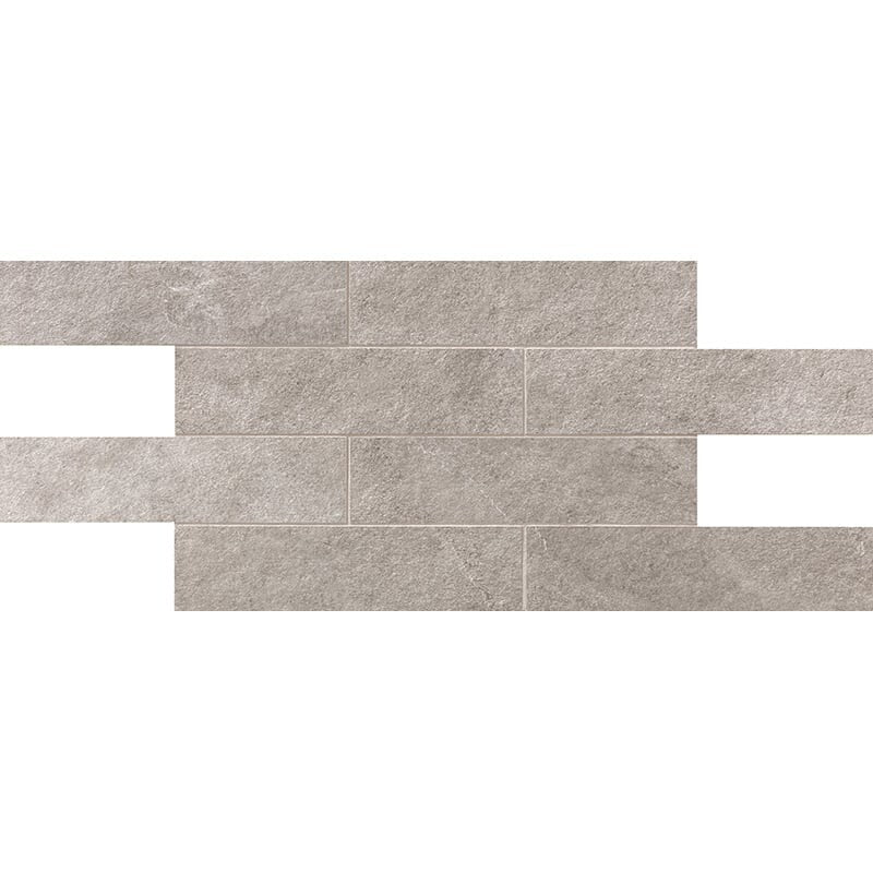 WATERFALL PORCELAIN: Ivory Flow Stone 2 3/4X11 1/2 Staggered Joint Mosaic (natural | 12"x24"x3/8" | rectified)