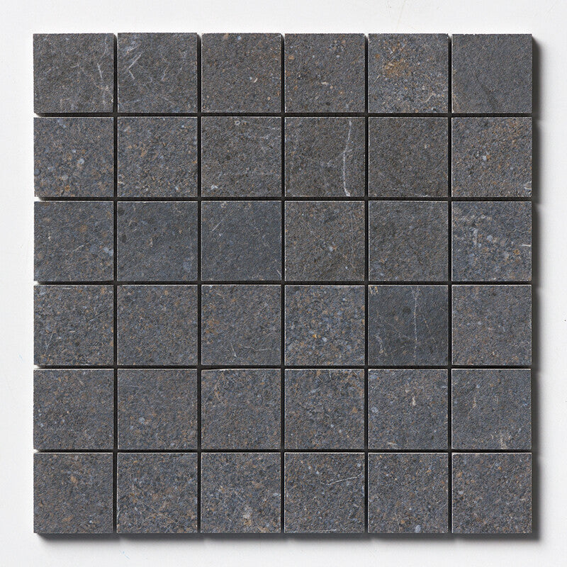 ANTEA PORCELAIN: Dark 2X2 Straight Stack Mosaic (matte | 12"x12"x3/8" | straight cut)