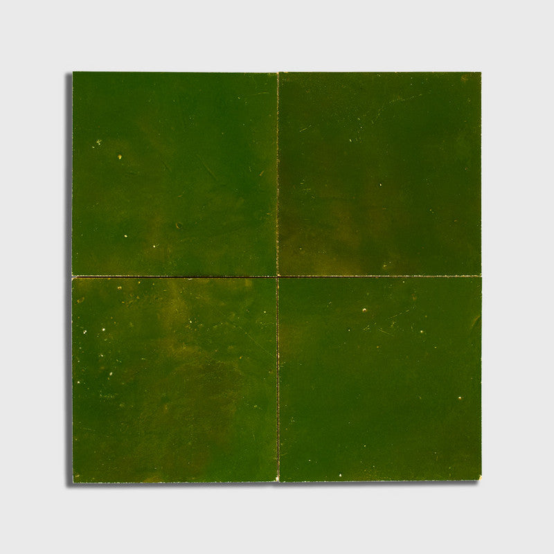 MOROCCAN: Vert Imperial Square Zellige Field Tile (4"x4"x1/2" | glossy)