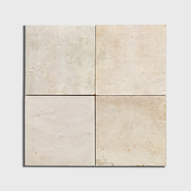 MOROCCAN: Oukaimeden Square Zellige Field Tile (4"x4"x1/2" | glossy)