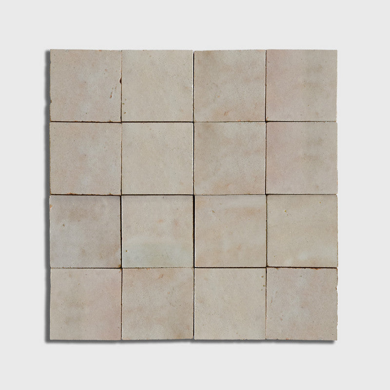 MOROCCAN: Gris Beige 3 Straight Stack Zellige Mosaic (11"x11"x1/4" | glossy)