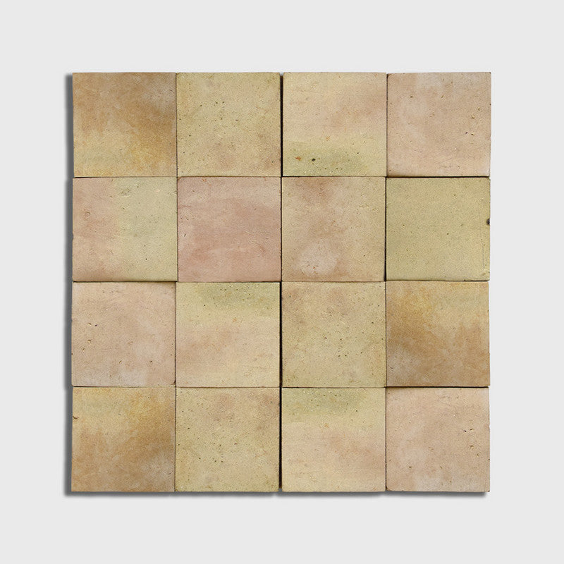 MOROCCAN: Natural 3 Straight Stack Zellige Mosaic (11"x11"x1/4" | matte)