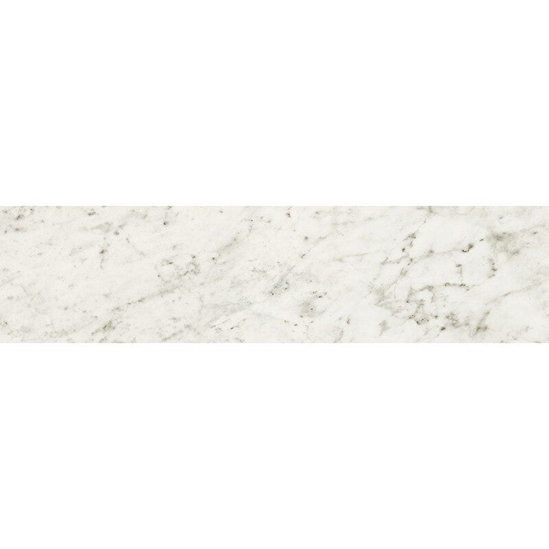 BIANCO CARRARA PORCELAIN: Bianco Carrara Rectangle Field Tile (polished | 3"x12"x25/64" | straight cut)