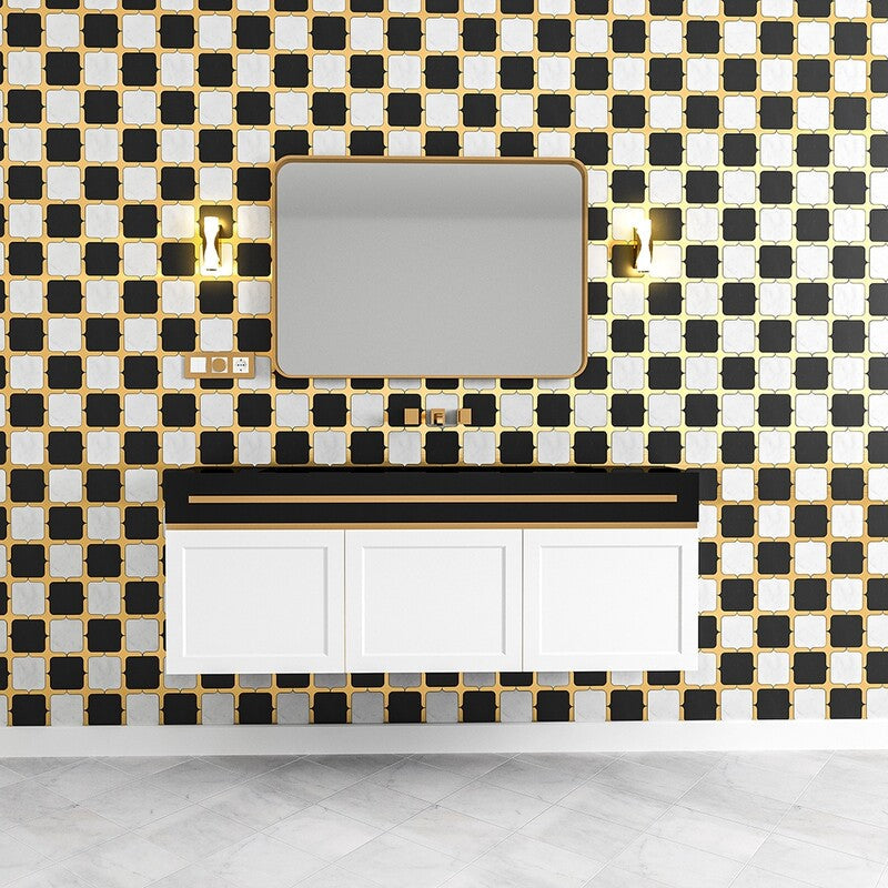 MOD GLAM : Glacier Emerson Mosaic (honed | 13"x13"x23/32" | straight cut)