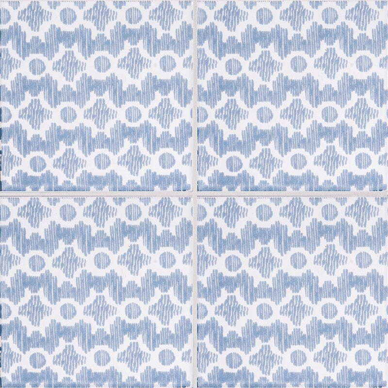 SISTER PARISH: Snow White, Night Sky Clara B Field Deco Tile (glossy | 6"x6"x3/8" | straight cut)