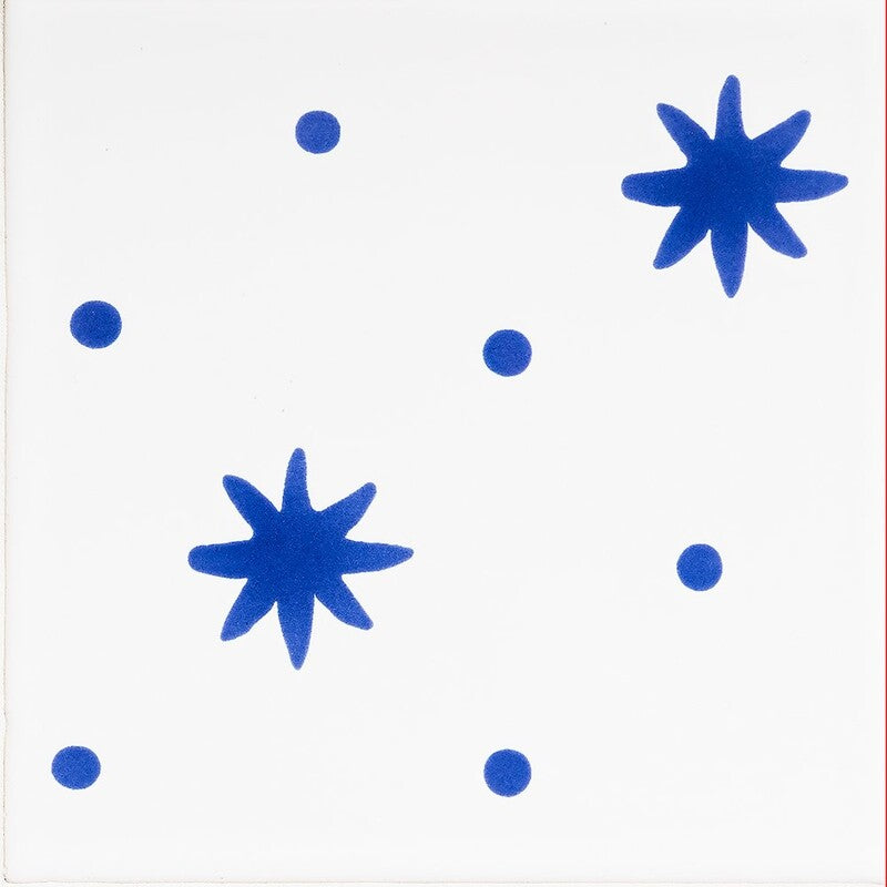 SISTER PARISH: Pure , Iris Serendipity Field Deco Tile (glossy | 6"x6"x3/8" | straight cut)