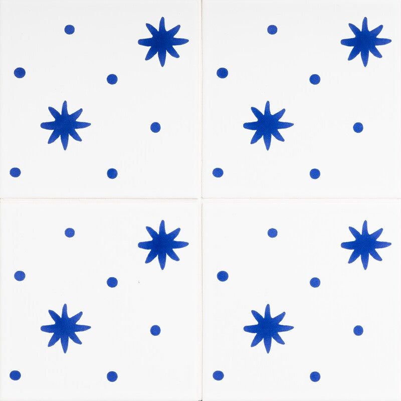 SISTER PARISH: Pure , Iris Serendipity Field Deco Tile (glossy | 6"x6"x3/8" | straight cut)