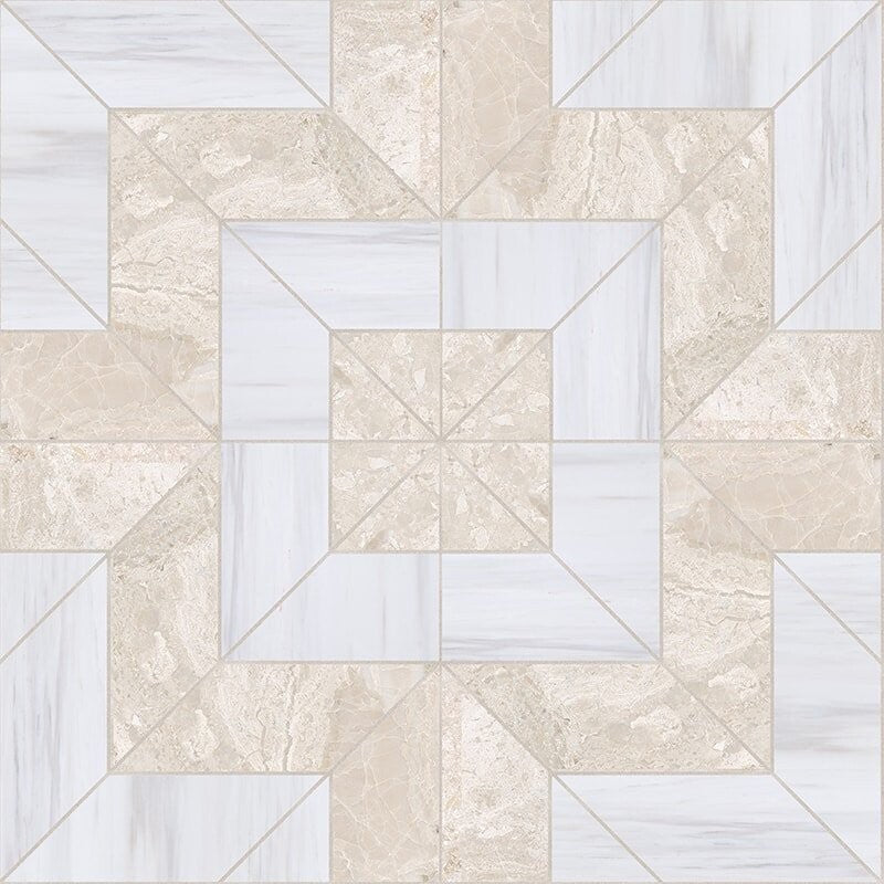 TAOS : Diana Royal Beni Mosaic (multi finish | 9"x9"x3/8" | straight cut)