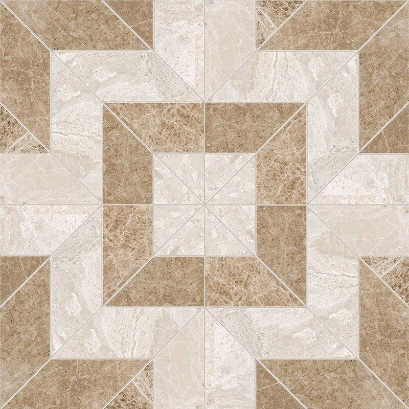 TAOS : Diana Royal Beni Mosaic (multi finish | 9"x9"x3/8" | straight cut)