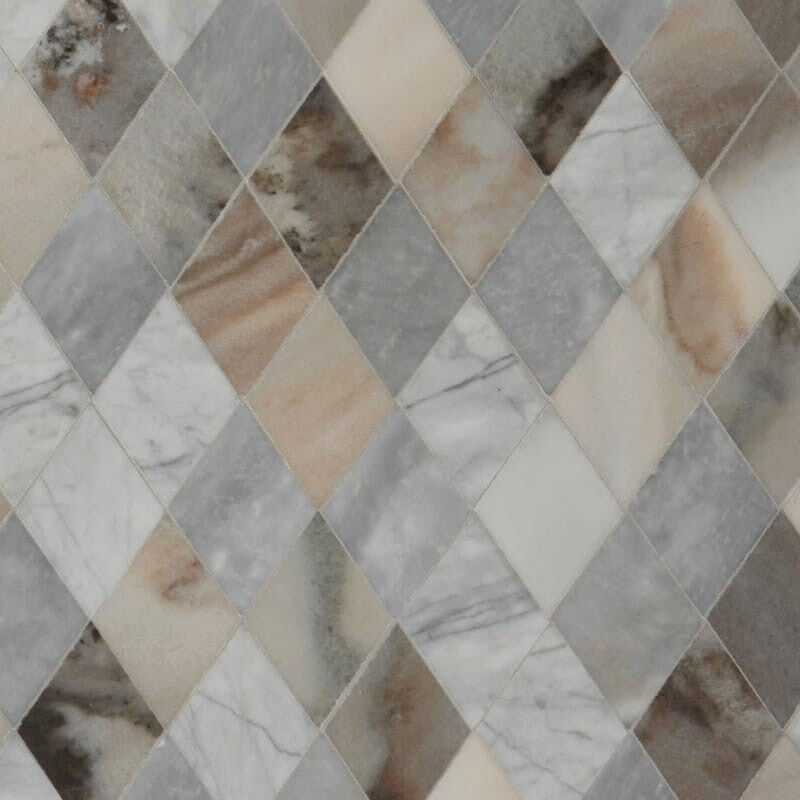 TALYA: Avenza Dark Palisandra Almas Diamond Mosaic (multi finish | 9"x10"x5/16" | straight cut)