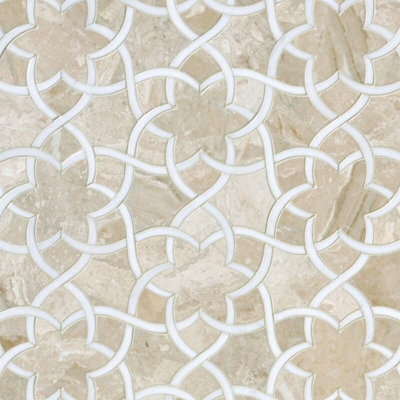 TALYA: Dolomite Isidore Mosaic (honed | 12"x14"x1/2" | straight cut)