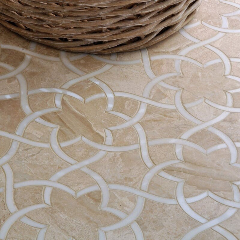 TALYA: Dolomite Isidore Mosaic (honed | 12"x14"x1/2" | straight cut)