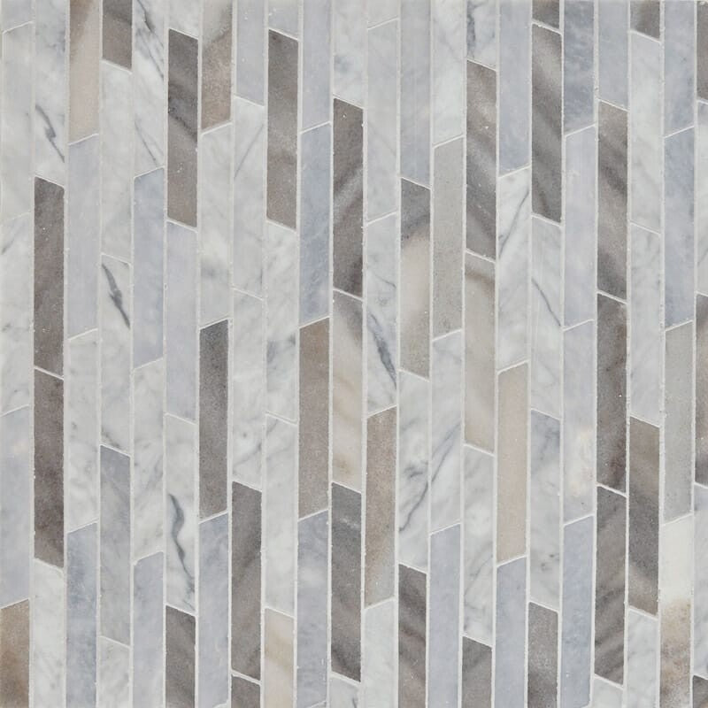 TALYA: Palisandra Rhodes Chevron Mosaic (multi finish | 8"x14"x13/16" | straight cut)