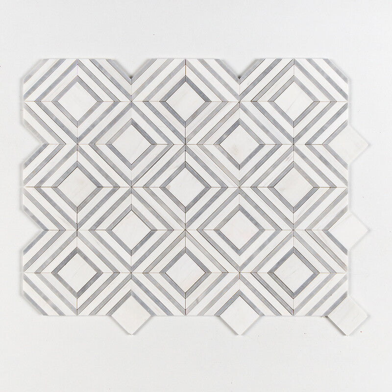 TALYA: Dolomite Yildiz Mosaic (multi finish | 8"x11"x13/16" | straight cut)