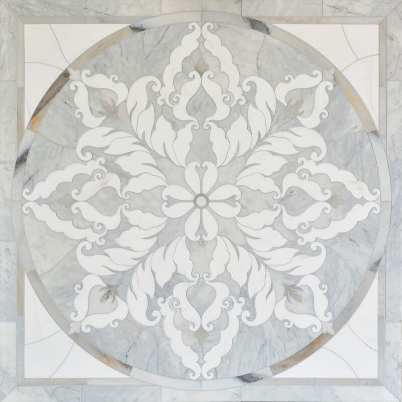 TALYA: Rumi Circle Medallion (multi finish | 48"x48"x3/8" | straight cut)