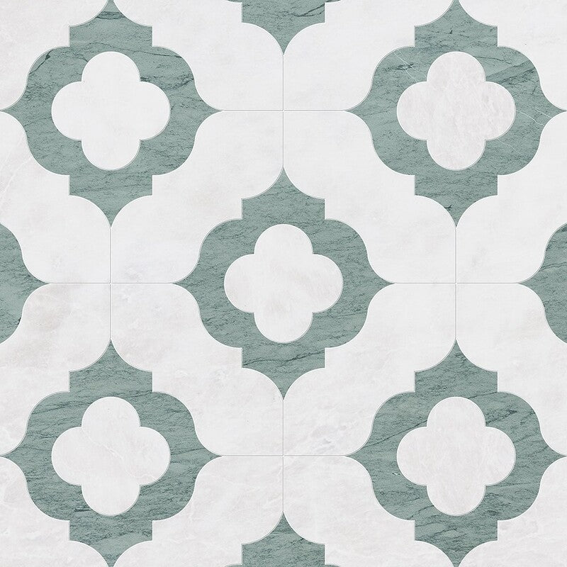 TALYA: Verde Capri Irene Mosaic (honed | 11"x11"x3/8" | straight cut)