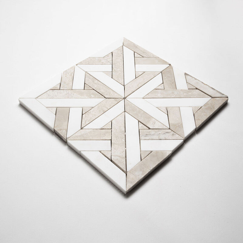 TALYA: Diana Royal, Marmara Lattice Mosaic (honed | 9"x9"x11/16" | straight cut)