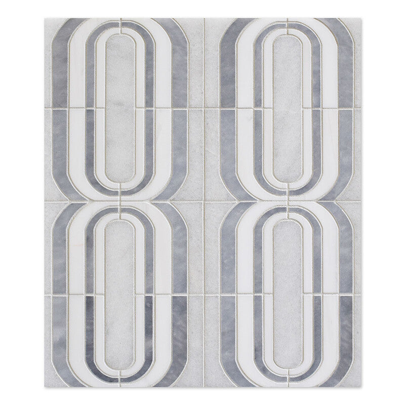 RETRO GROVE : Allure Light Avalon Clovis Mosaic (multi finish | 13"x14"x3/8" | straight cut)