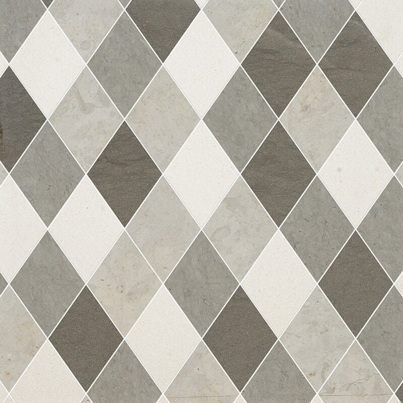 TALYA: Britannia Bosphorus Almas Diamond Mosaic (multi finish | 9"x10"x5/16" | straight cut)