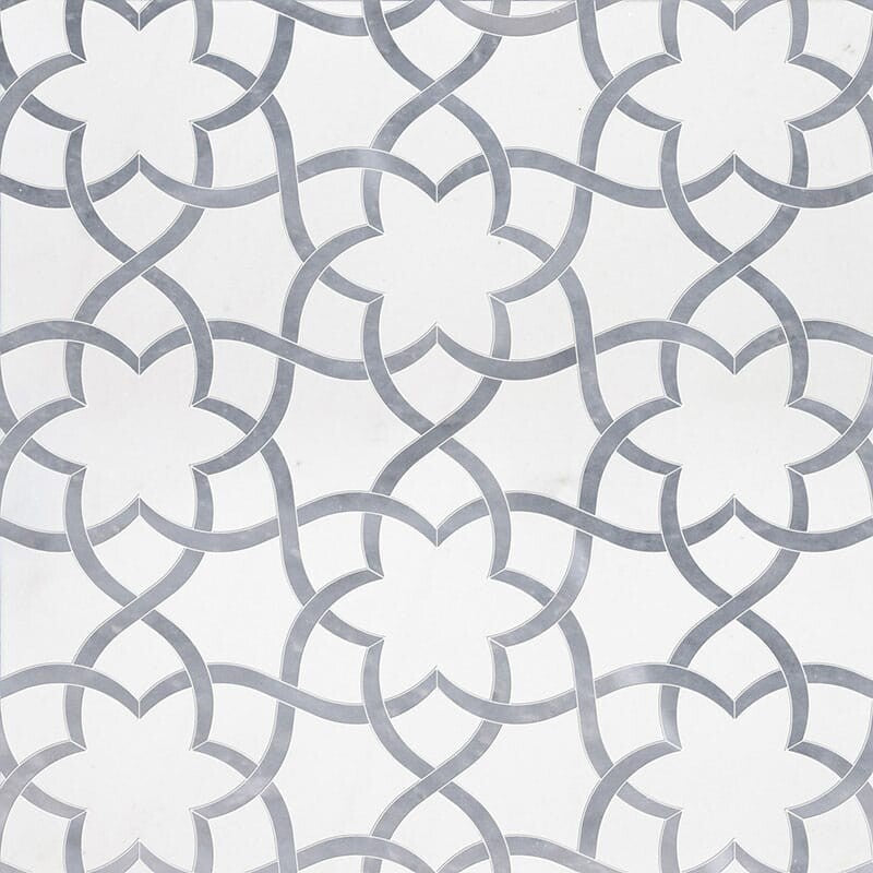 TALYA: Allure Light Isidore Mosaic (polished | 12"x14"x1/2" | straight cut)